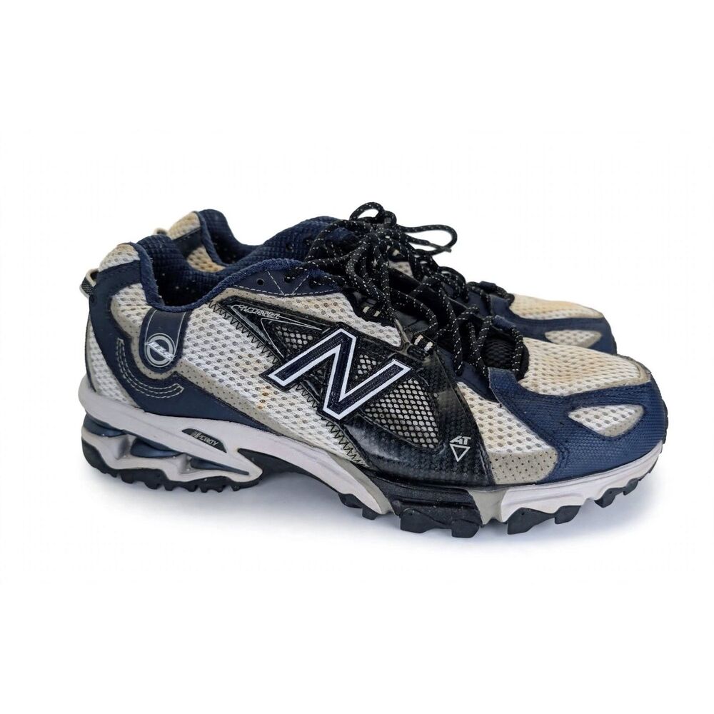 New Balance MT814GN All Terrain Trail Running Shoes Mens Size 11.5 Navy Beige